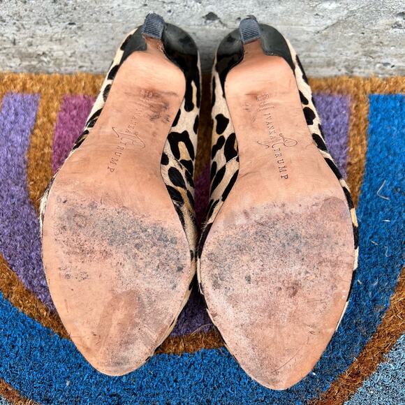 Ivanka Trump Janie Pump Heels Womens Size 6.5 Brown Leopard Fur Animal Print - Picture 5 of 9